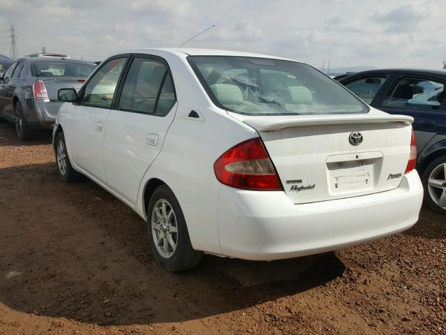 JT2BK12U010012104 - 2001 TOYOTA PRIUS WHITE photo 3