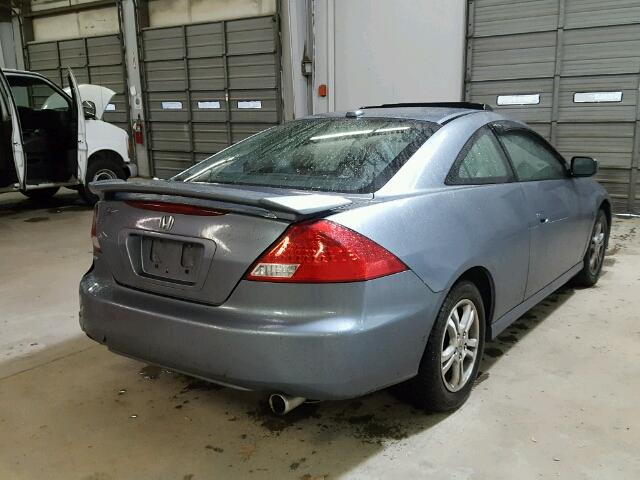 1HGCM72677A016004 - 2007 HONDA ACCORD EX BLUE photo 4