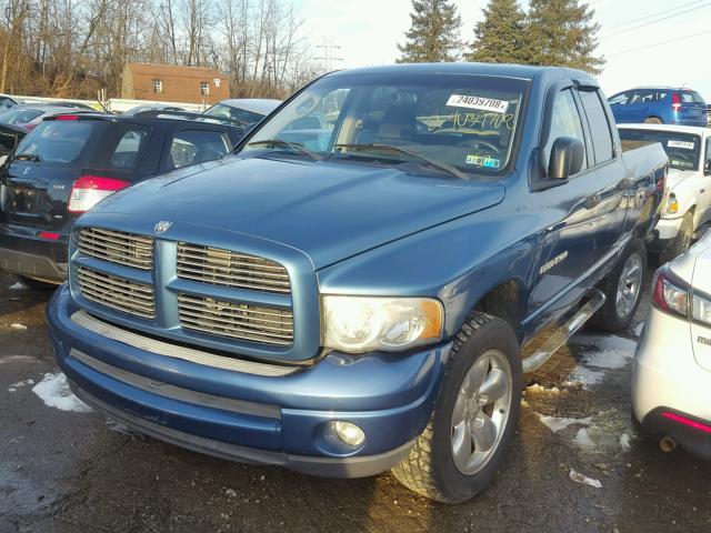 1D7HU18N02J206807 - 2002 DODGE RAM 1500 BLUE photo 2