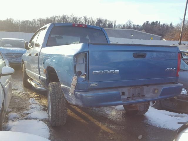 1D7HU18N02J206807 - 2002 DODGE RAM 1500 BLUE photo 3