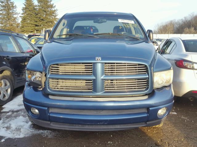 1D7HU18N02J206807 - 2002 DODGE RAM 1500 BLUE photo 9