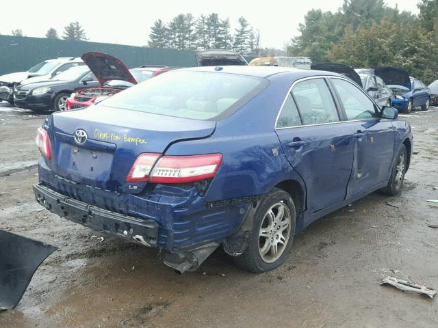 4T1BF3EK3AU577825 - 2010 TOYOTA CAMRY BASE BLUE photo 4