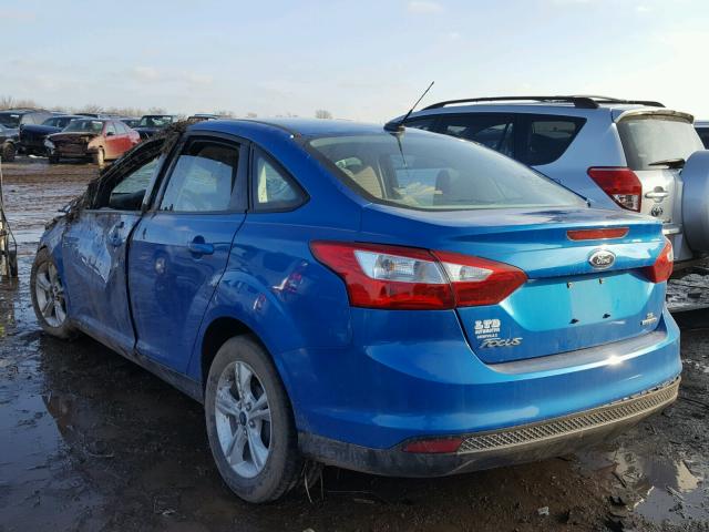 1FADP3F24EL452486 - 2014 FORD FOCUS SE BLUE photo 3