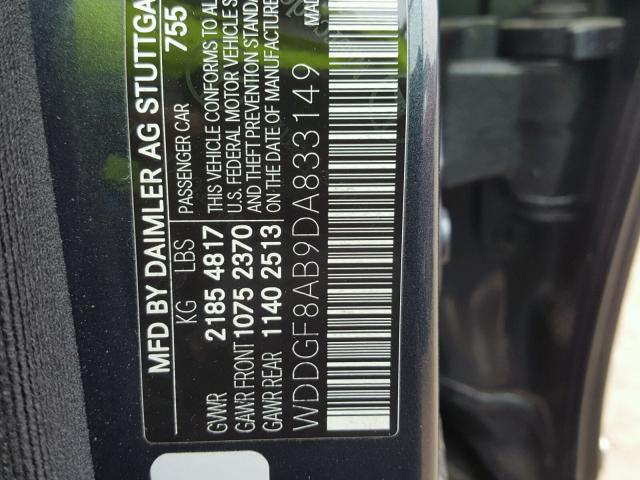 WDDGF8AB9DA833149 - 2013 MERCEDES-BENZ C 300 4MAT GRAY photo 10