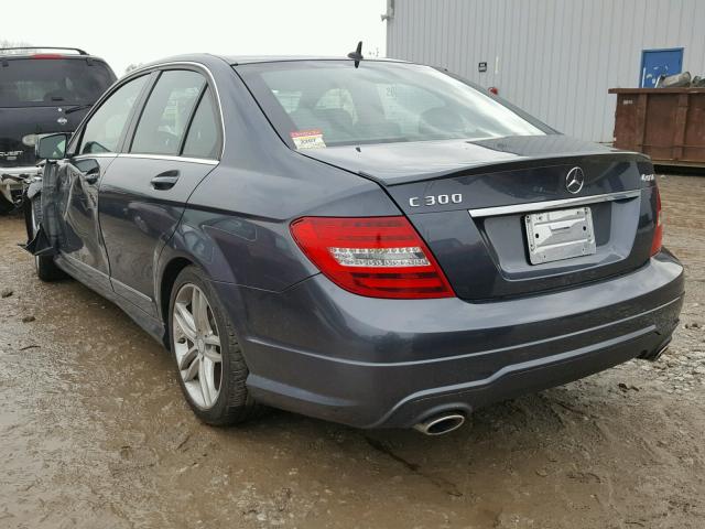 WDDGF8AB9DA833149 - 2013 MERCEDES-BENZ C 300 4MAT GRAY photo 3