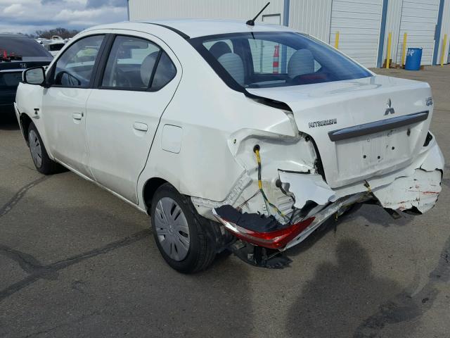 ML32F3FJ9HH003066 - 2017 MITSUBISHI MIRAGE G4 WHITE photo 3