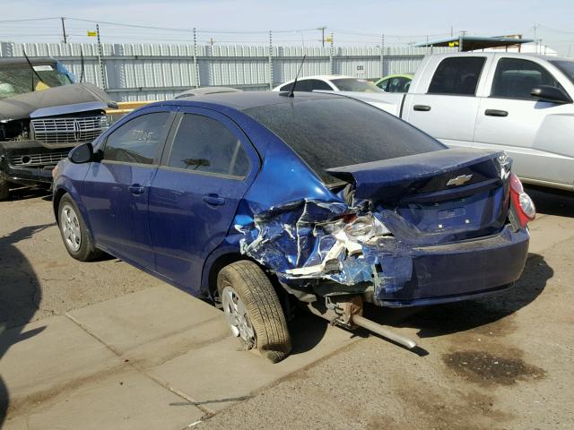 1G1JB5SH9D4136780 - 2013 CHEVROLET SONIC LS BLUE photo 3