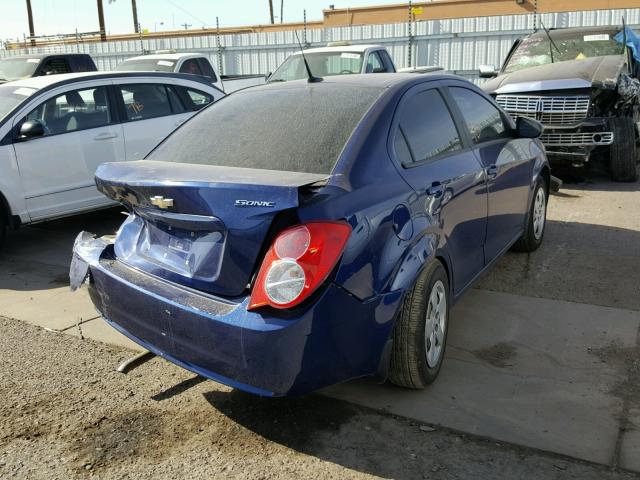 1G1JB5SH9D4136780 - 2013 CHEVROLET SONIC LS BLUE photo 4