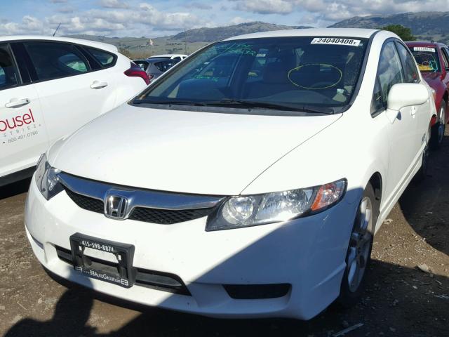 19XFA4F56AE000742 - 2010 HONDA CIVIC GX WHITE photo 2