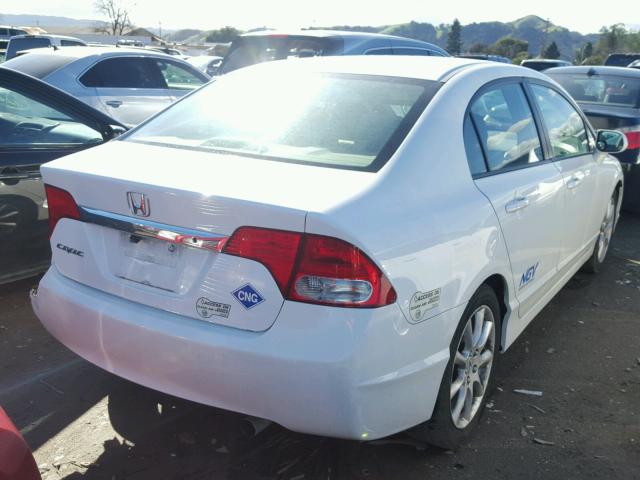 19XFA4F56AE000742 - 2010 HONDA CIVIC GX WHITE photo 4