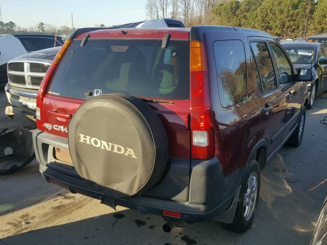 SHSRD78804U203243 - 2004 HONDA CR-V EX MAROON photo 4