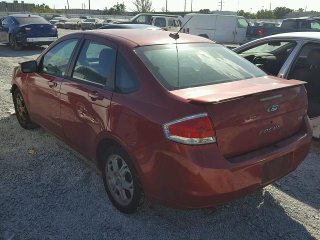 1FAHP36N59W128219 - 2009 FORD FOCUS SES RED photo 3