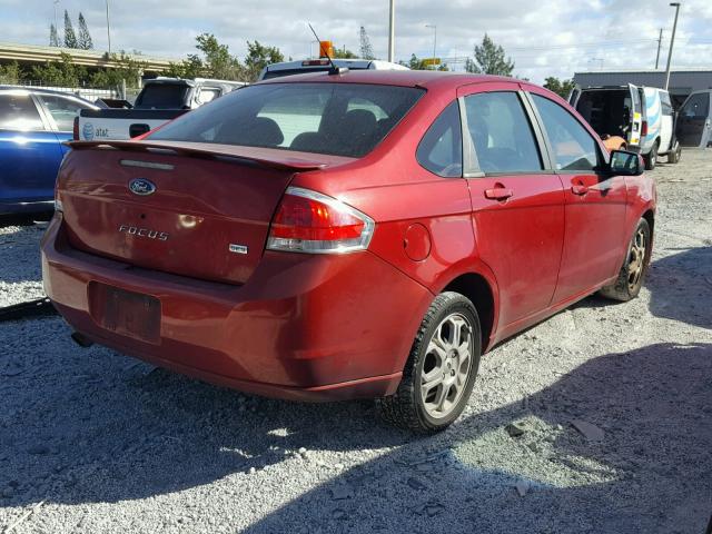 1FAHP36N59W128219 - 2009 FORD FOCUS SES RED photo 4