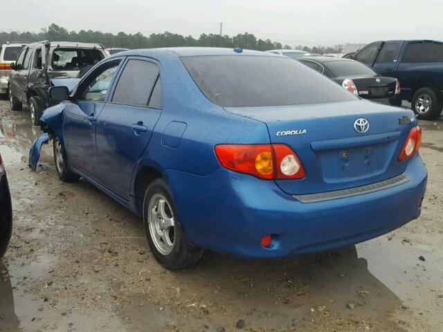 JTDBL40E599088877 - 2009 TOYOTA COROLLA BA BLUE photo 3