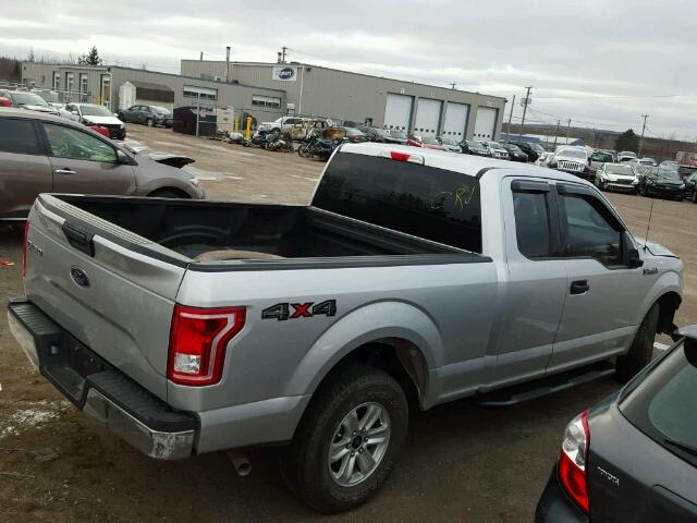 1FTEX1E82HFB01829 - 2017 FORD F150 SUPER GRAY photo 4