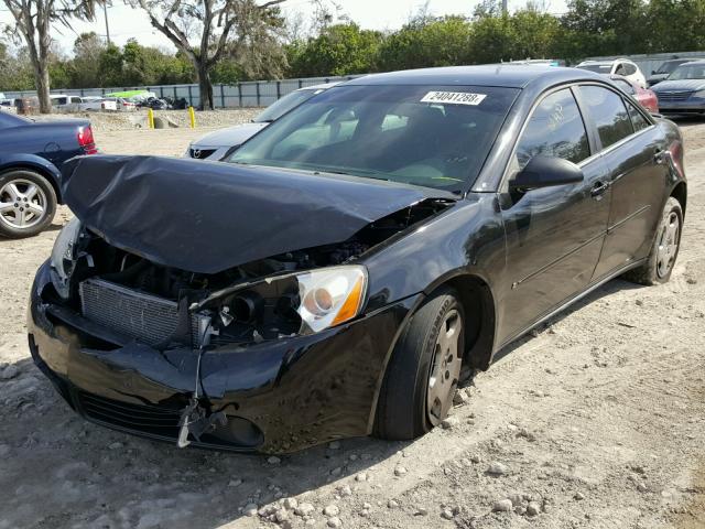 1G2ZF58B574144210 - 2007 PONTIAC G6 VALUE L BLACK photo 2