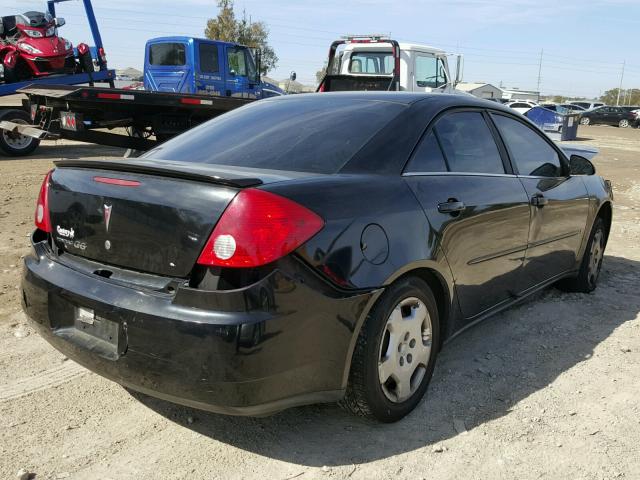 1G2ZF58B574144210 - 2007 PONTIAC G6 VALUE L BLACK photo 4