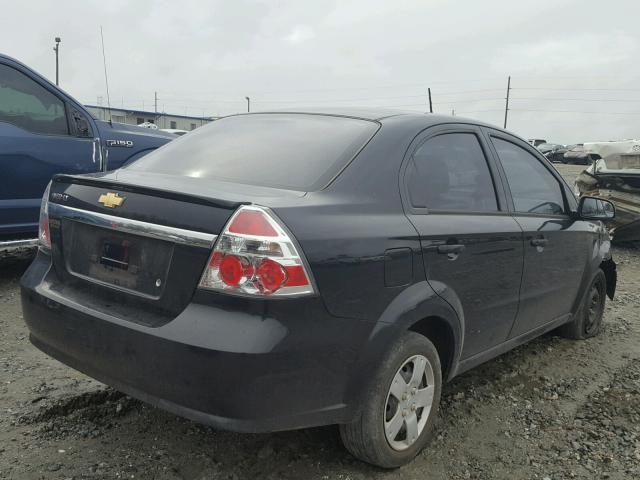 KL1TD5DE5BB186556 - 2011 CHEVROLET AVEO LS BLACK photo 4