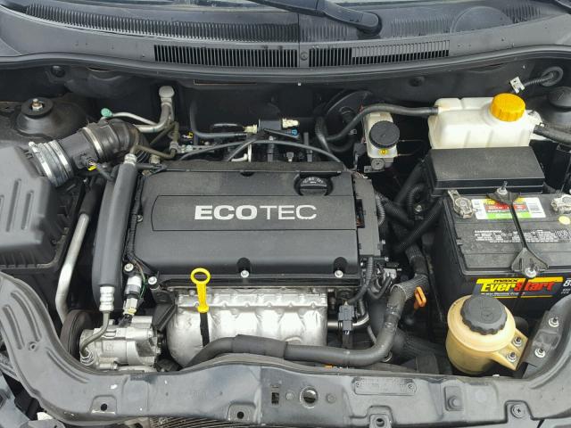 KL1TD5DE5BB186556 - 2011 CHEVROLET AVEO LS BLACK photo 7