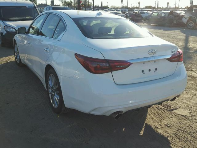 JN1EV7AP8JM355510 - 2018 INFINITI Q50 LUXE WHITE photo 3