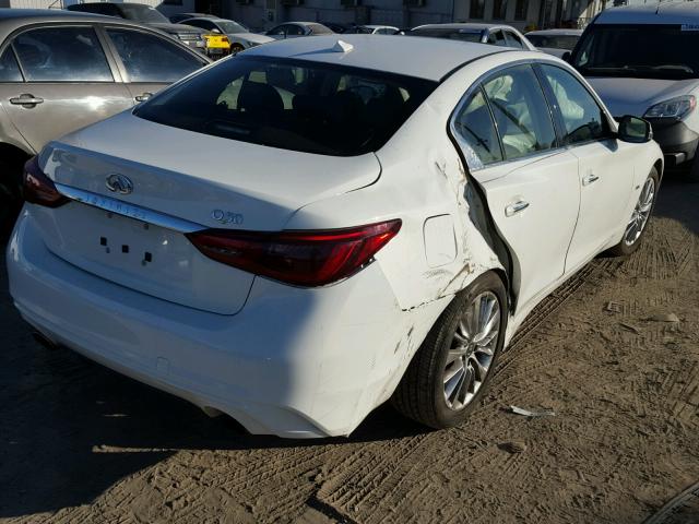 JN1EV7AP8JM355510 - 2018 INFINITI Q50 LUXE WHITE photo 4