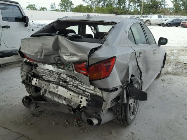 JTHBK262385085534 - 2008 LEXUS IS 250 SILVER photo 4