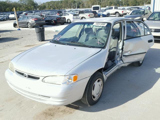 1NXBR12E7XZ200417 - 1999 TOYOTA COROLLA VE SILVER photo 2