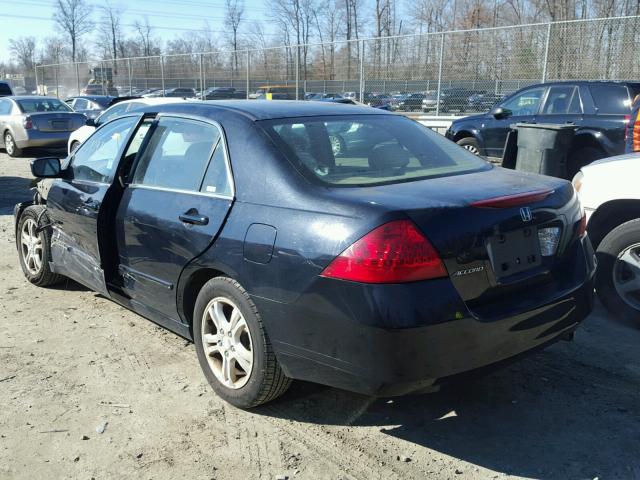 1HGCM56766A106959 - 2006 HONDA ACCORD EX BLACK photo 3