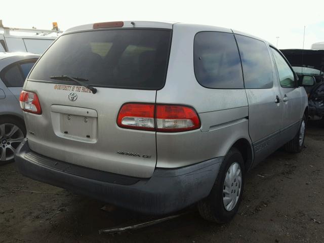 4T3ZF19C91U411967 - 2001 TOYOTA SIENNA CE GRAY photo 4