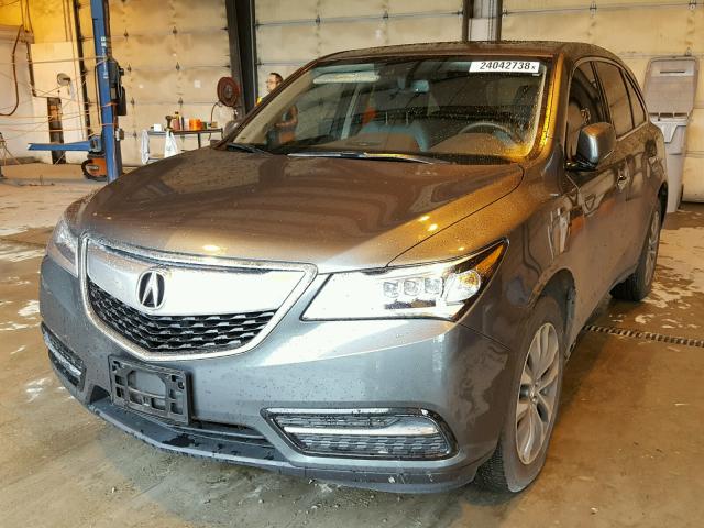 5FRYD4H41EB043677 - 2014 ACURA MDX TECHNO RED photo 2