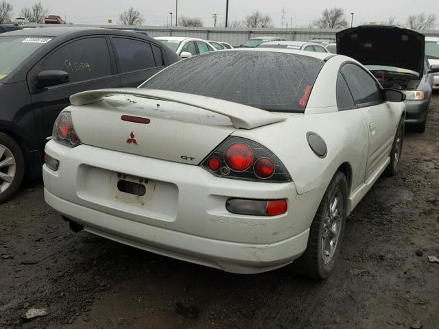 4A3AC84H11E229590 - 2001 MITSUBISHI ECLIPSE GT WHITE photo 4