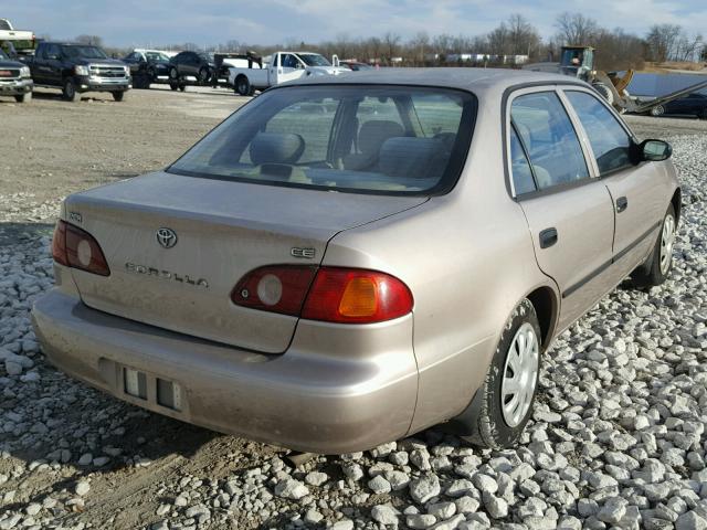 1NXBR12E71Z468097 - 2001 TOYOTA COROLLA CE TAN photo 4