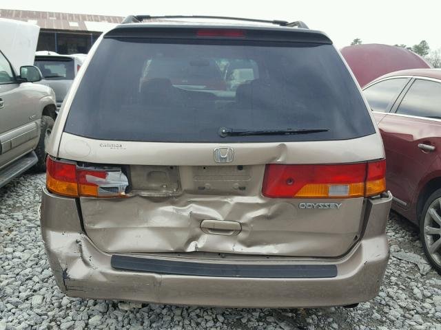 5FNRL188X4B091235 - 2004 HONDA ODYSSEY EX GOLD photo 9