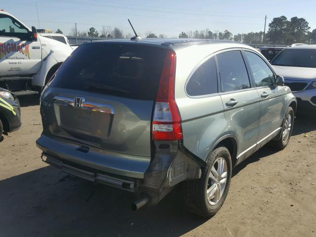 5J6RE3H76AL035471 - 2010 HONDA CR-V EXL GREEN photo 4