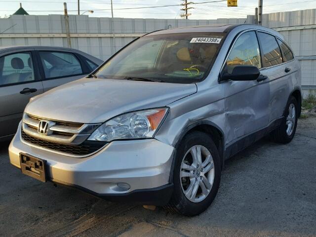 5J6RE3H5XAL023600 - 2010 HONDA CR-V EX SILVER photo 2