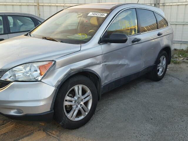 5J6RE3H5XAL023600 - 2010 HONDA CR-V EX SILVER photo 9