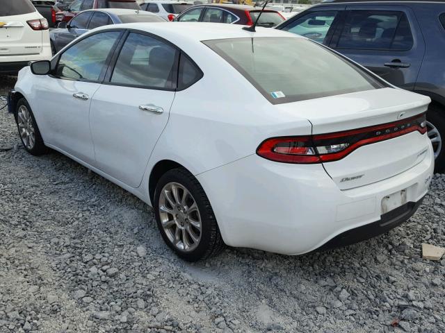 1C3CDFCB5FD117225 - 2015 DODGE DART LIMIT WHITE photo 3