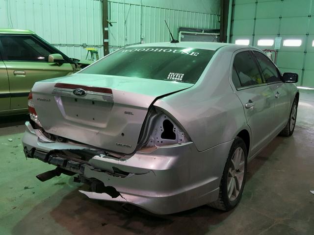 3FAHP0JG9CR290453 - 2012 FORD FUSION SEL SILVER photo 4