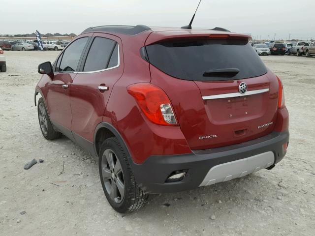 KL4CJCSB3EB695929 - 2014 BUICK ENCORE MAROON photo 3