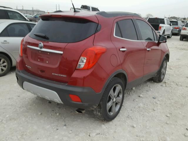 KL4CJCSB3EB695929 - 2014 BUICK ENCORE MAROON photo 4