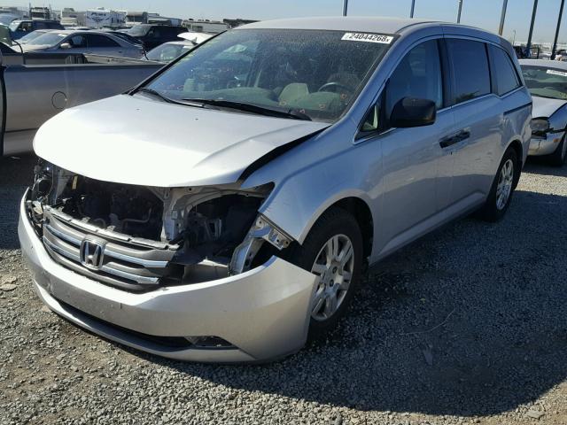 5FNRL5H29CB109595 - 2012 HONDA ODYSSEY LX SILVER photo 2