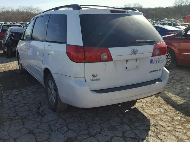 5TDZA23CX6S549930 - 2006 TOYOTA SIENNA CE WHITE photo 3