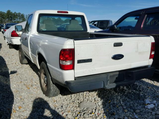 1FTYR10D87PA98441 - 2007 FORD RANGER WHITE photo 3