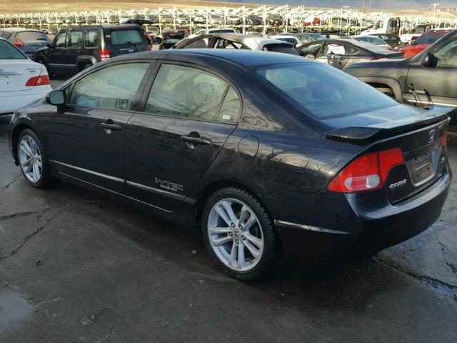 2HGFA55588H705551 - 2008 HONDA CIVIC SI BLACK photo 3