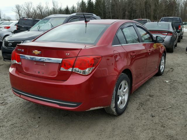 1G1PG5S93B7228435 - 2011 CHEVROLET CRUZE LT RED photo 4