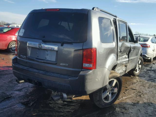 5FNYF4H50BB017815 - 2011 HONDA PILOT EXL GRAY photo 4