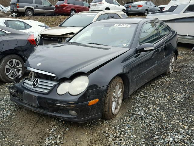 WDBRN47J52A367552 - 2002 MERCEDES-BENZ C 230K SPO BLACK photo 2