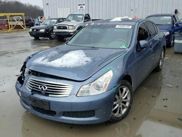 JNKBV61F08M266413 - 2008 INFINITI G35 BLUE photo 2