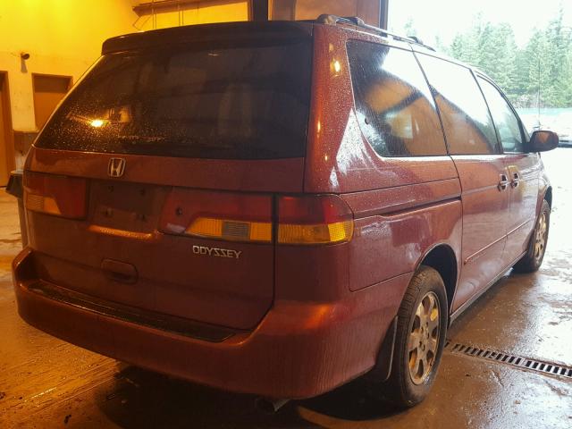 2HKRL18642H552961 - 2002 HONDA ODYSSEY EX RED photo 4