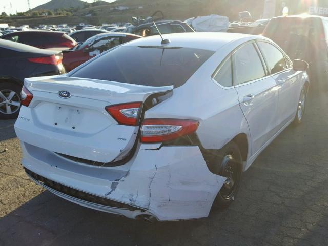 3FA6P0H71ER293377 - 2014 FORD FUSION SE WHITE photo 4